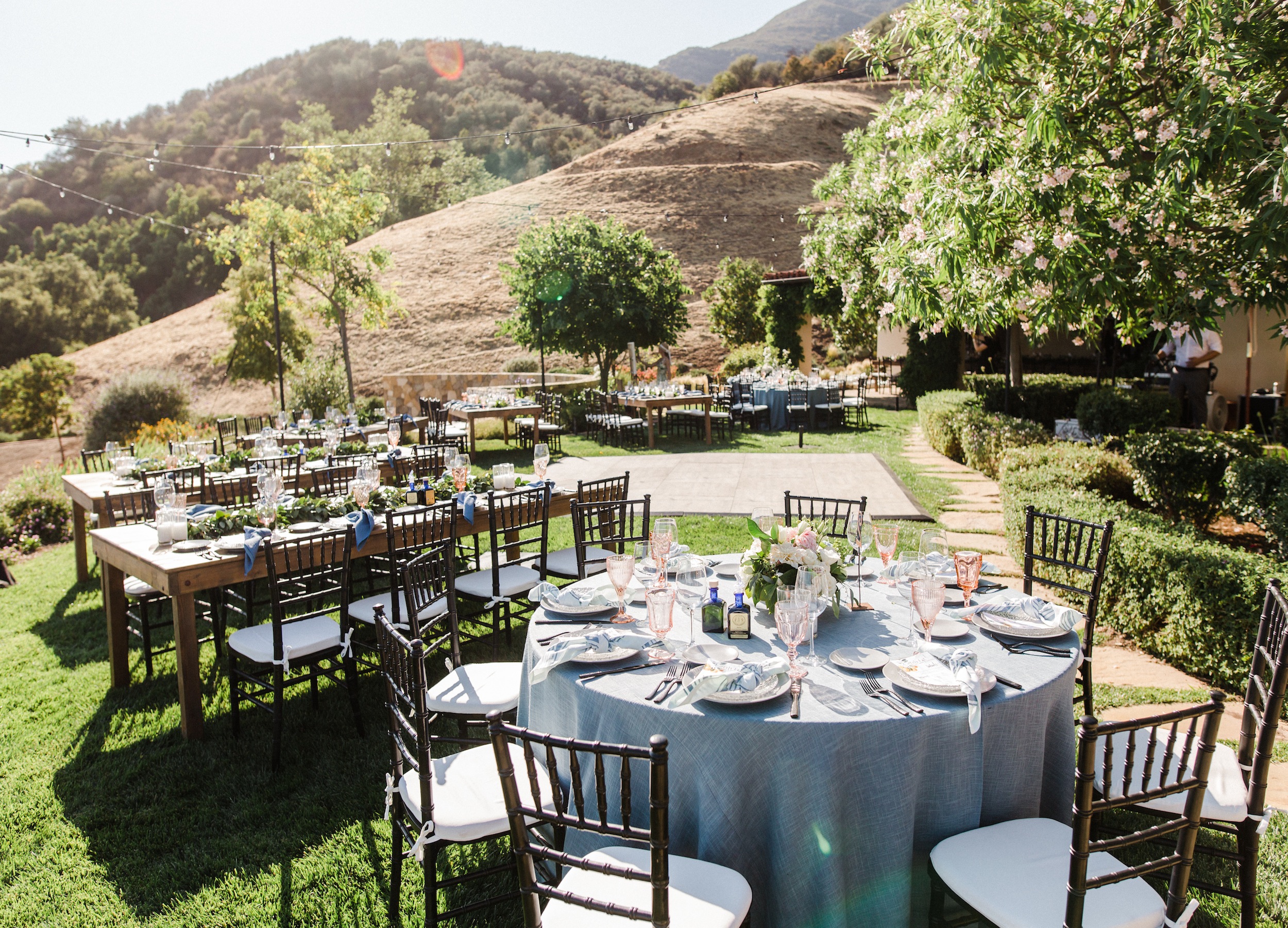 outdoor private estate wedding